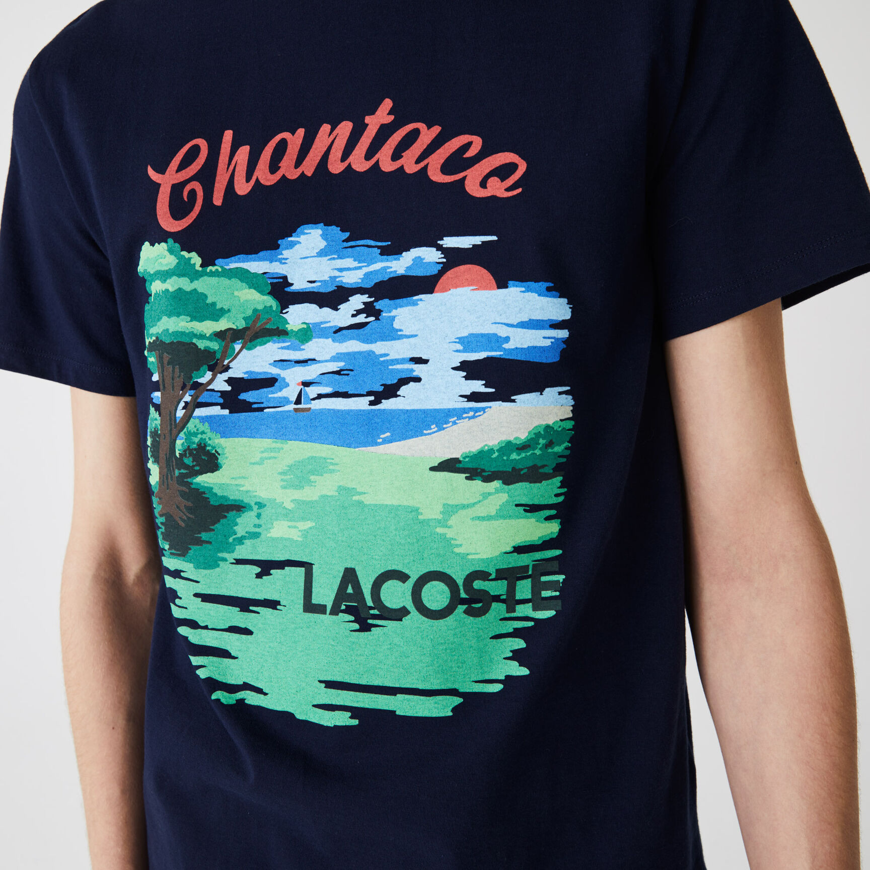 Men’s Crew Neck Landscape Print Cotton T-shirt Men’s Crew Neck Landscape Print Cotton T-shirt
