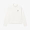 lacoste high neck zipped fleece badge sweatshirt