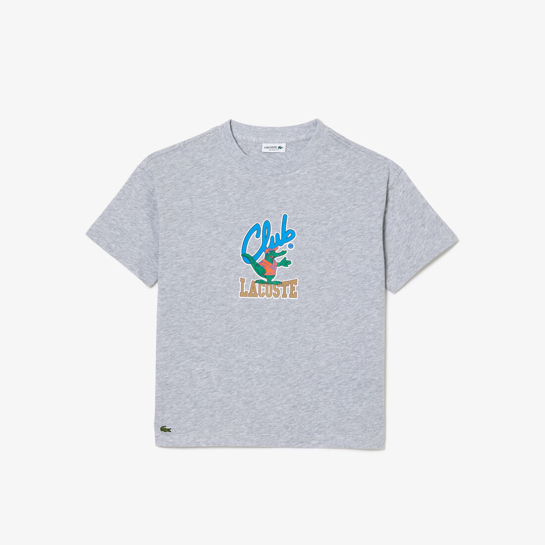 تي شيرت قطن بطبعة مميزة لكلمة Lacoste