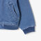 lacoste padded badge accent denim bomber jacket