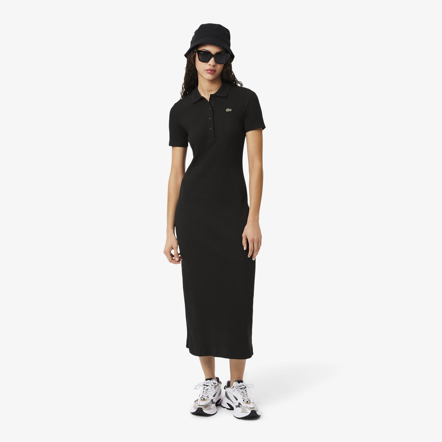 Long Ribbed Cotton Polo Dress Long Ribbed Cotton Polo Dress