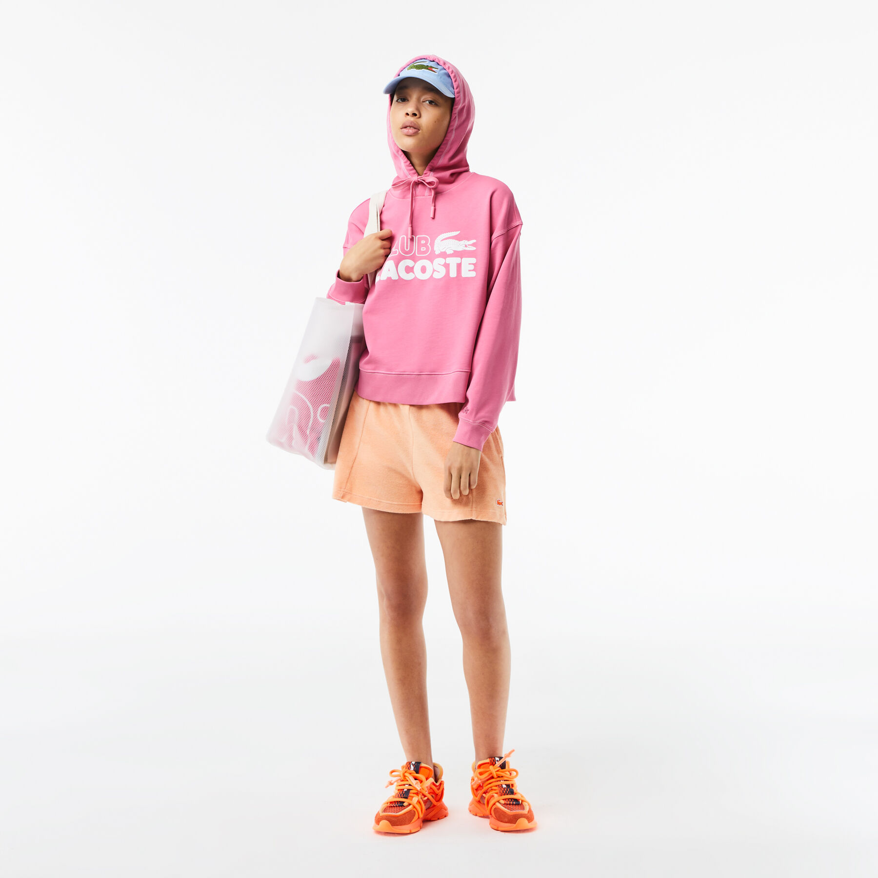 Women’s Lacoste Texture Print Hoodie women s lacoste texture print hoodie