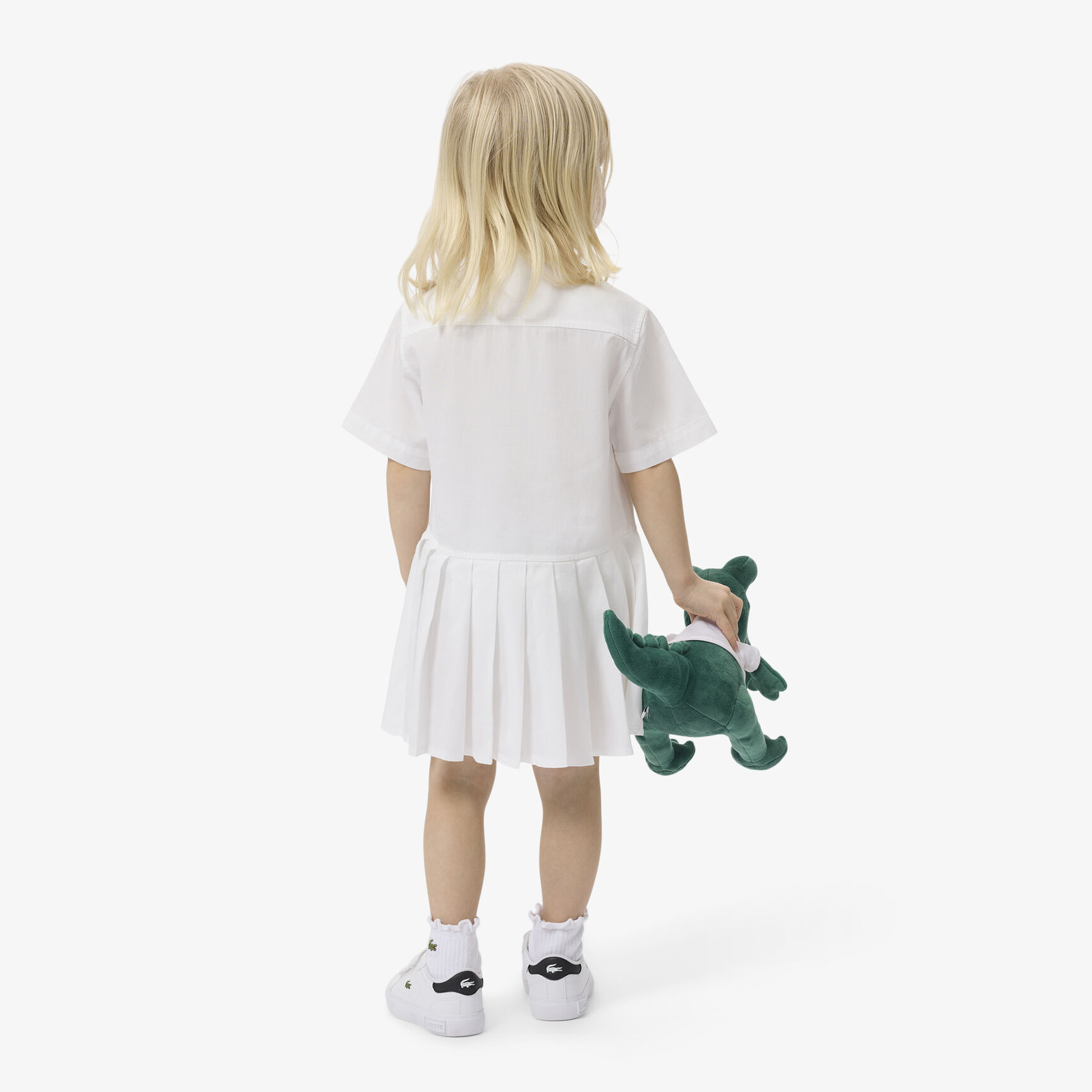 Poplin Pleat Skirt Shirt Dress