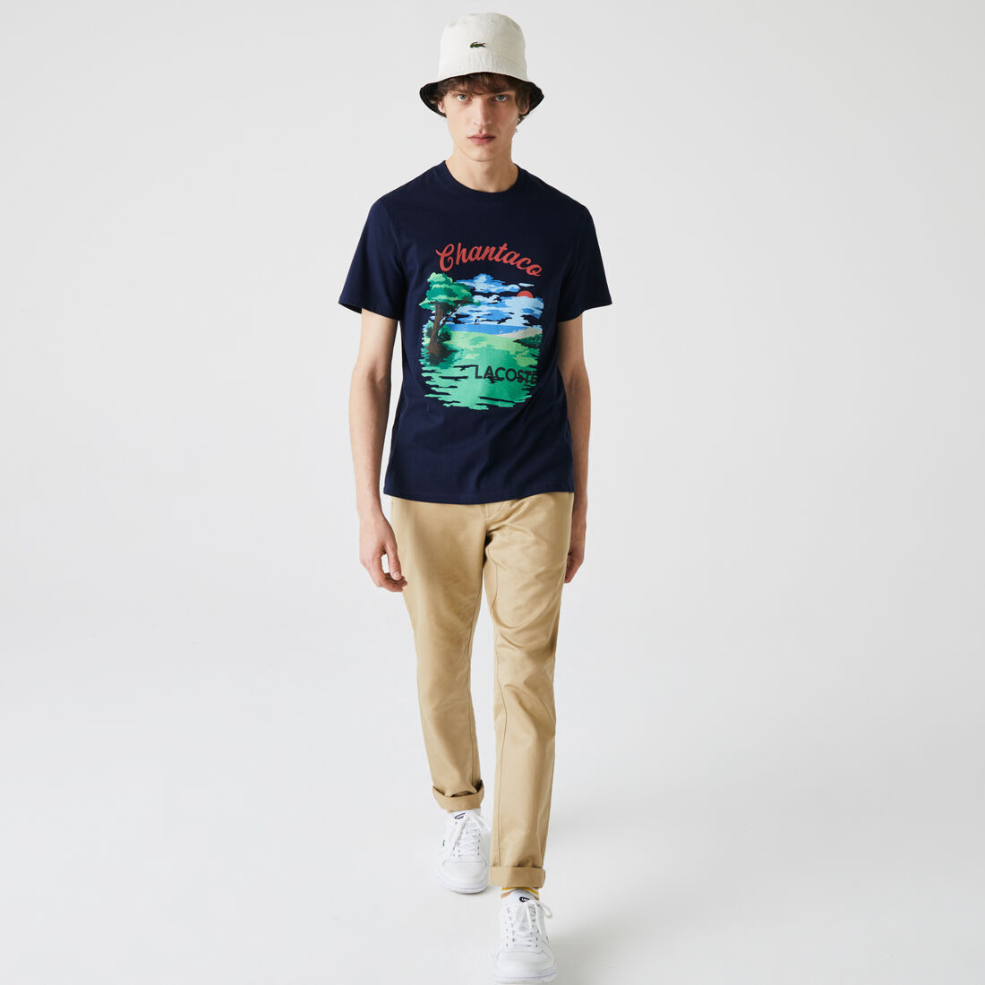 Men’s Crew Neck Landscape Print Cotton T-shirt Men’s Crew Neck Landscape Print Cotton T-shirt