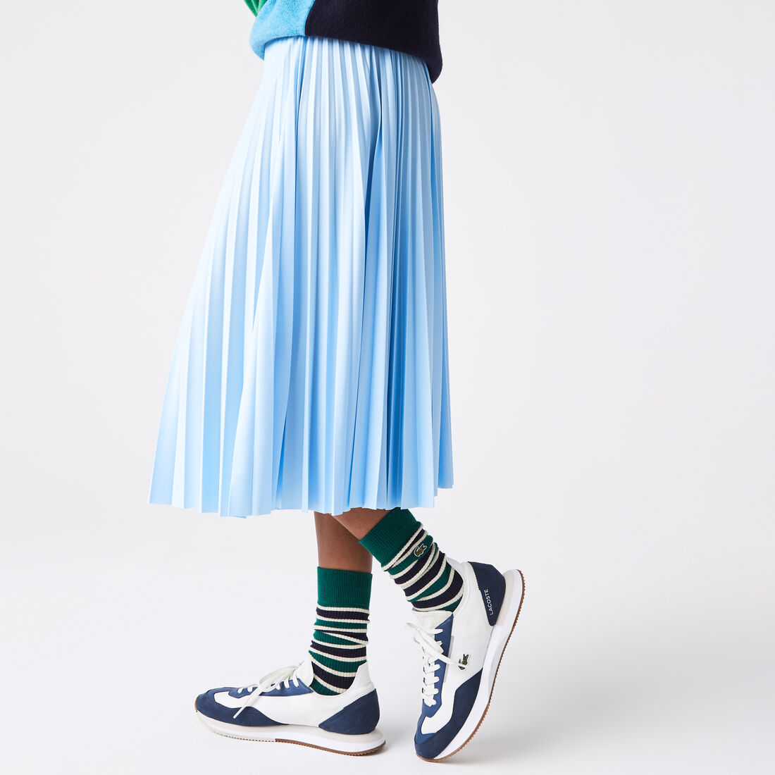 Women’s Lacoste Lettered Waist Mid-Length Pleated Skirt Women’s Lacoste Lettered Waist Mid-Length Pleated Skirt