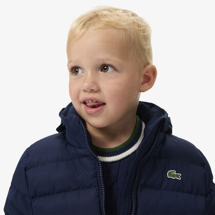 Hooded Diamond Taffeta Puffed Jacket