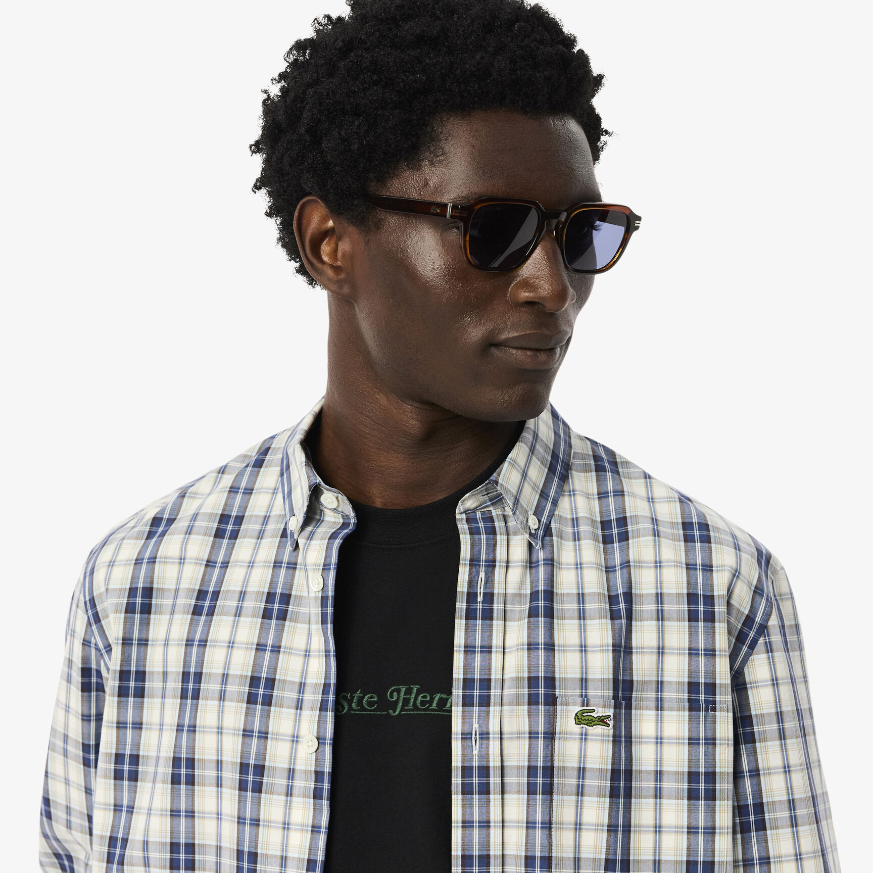 Regular Fit Poplin Plaid Shirt