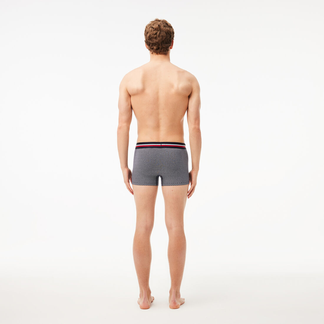 طقم بوكسر بحزام خصر بثلاثة ألوان وشعار الماركة، 3 قطع طقم بوكسر بحزام خصر بثلاثة ألوان وشعار الماركة، 3 قطع