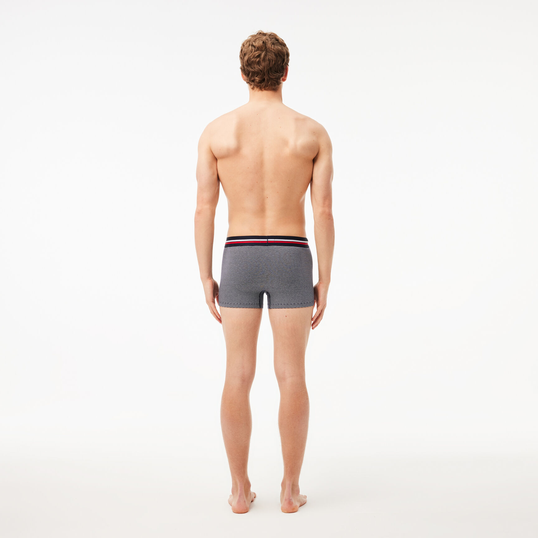 طقم بوكسر بحزام خصر بثلاثة ألوان وشعار الماركة، 3 قطع طقم بوكسر بحزام خصر بثلاثة ألوان وشعار الماركة، 3 قطع