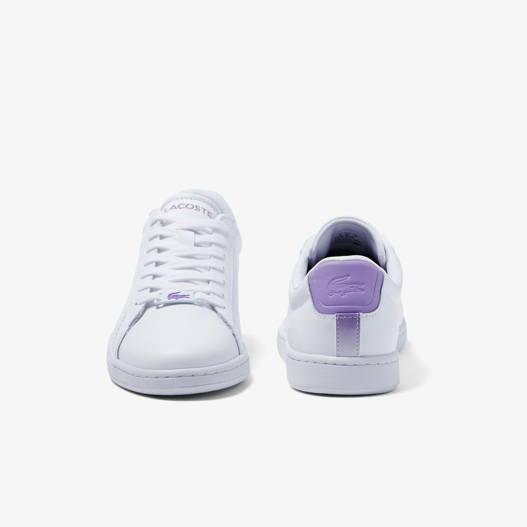 women s lacoste carnaby leather popped heel sneakers
