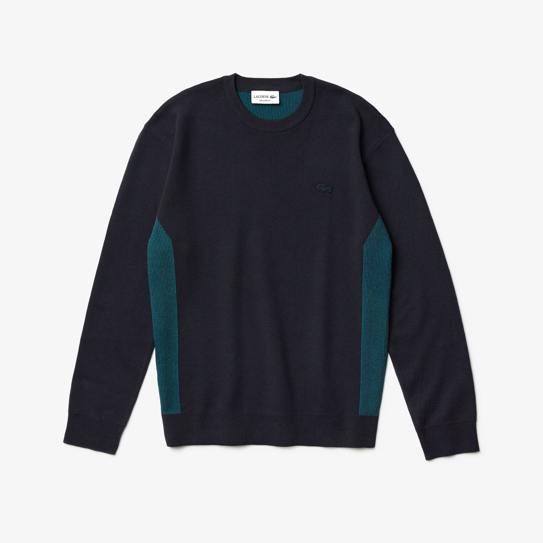 Men's Contrast Effects Knit Sweater lacoste men s contrast effects knit sweater
