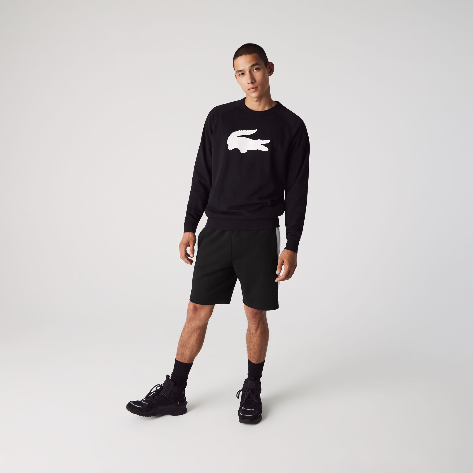 Buy Men s Lacoste SPORT Contrast Band Fleece Shorts Lacoste QA