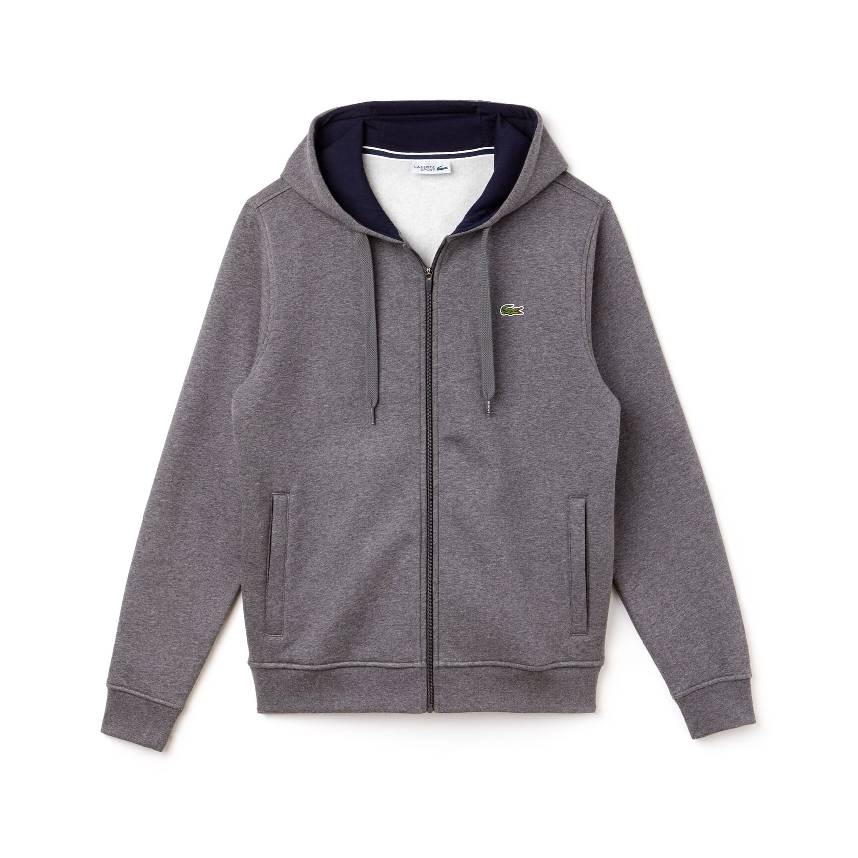 قميص ثقيل من الصوف مزود بغطاء للرأس بسحاب للرجال لرياضة التنس من مجموعة Lacoste SPORT