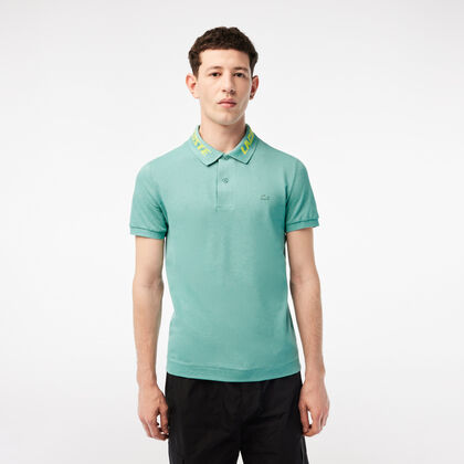 Men's Lacoste Branded Slim Fit Stretch Pique Polo