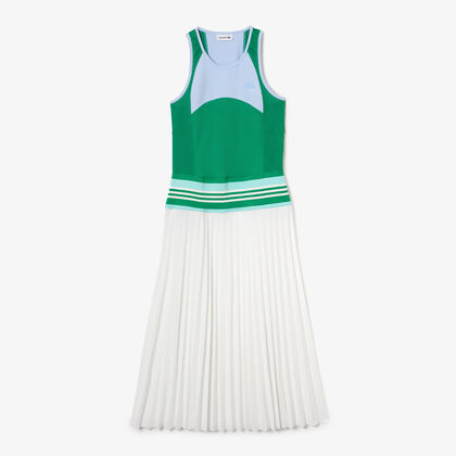 Women's Pleated Colour-block Tank Top Dress