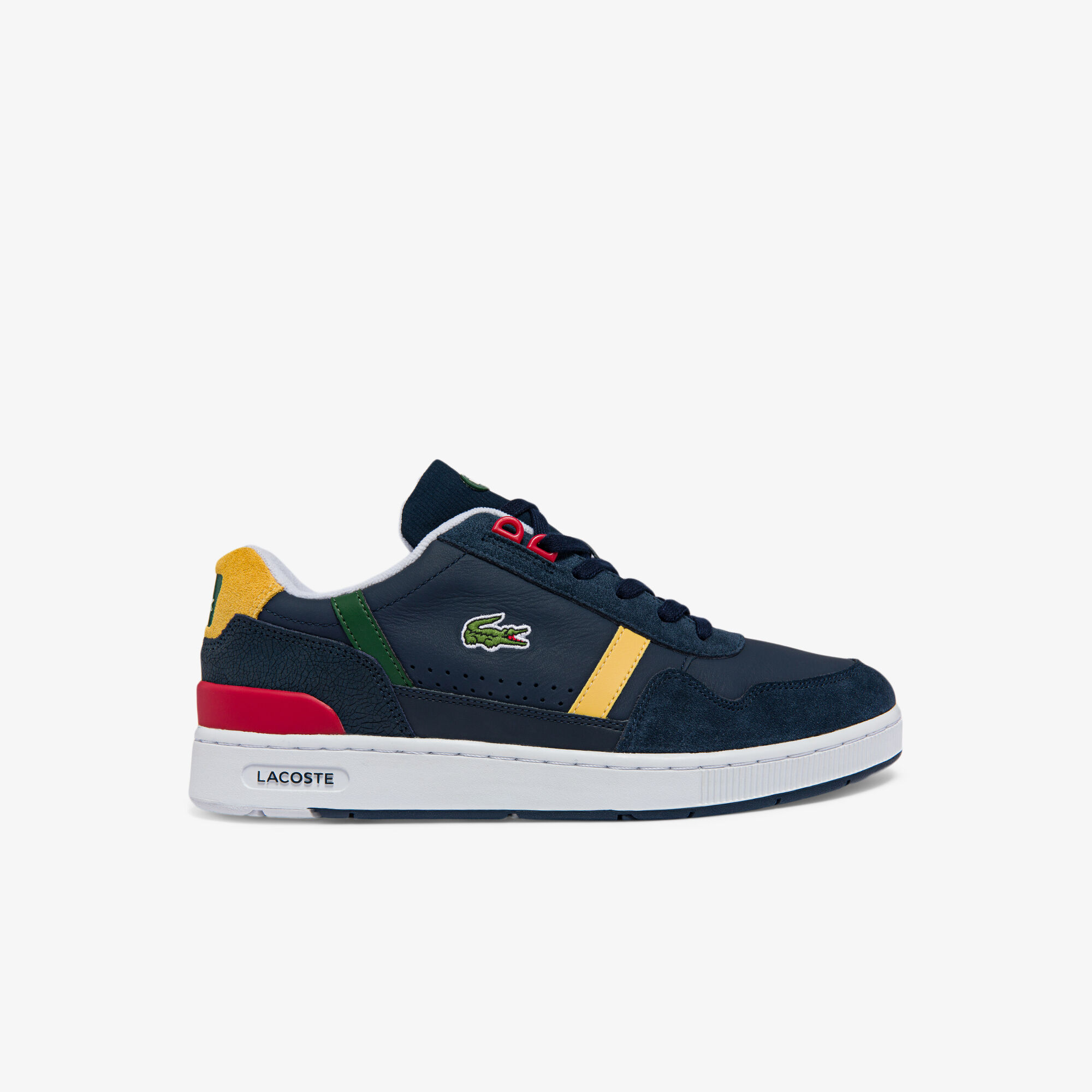 Buy Men s T Clip Leather and Suede Trainers Lacoste QA