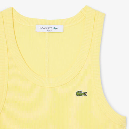 Slim Fit Ribbed Cotton Tank Top