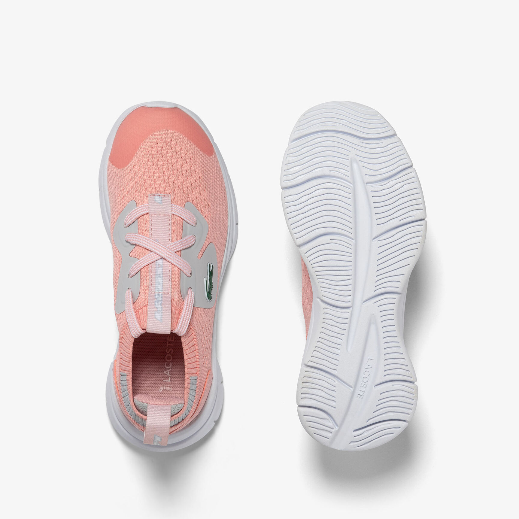 Children's Lacoste Run Spin Knit Textile Trainers