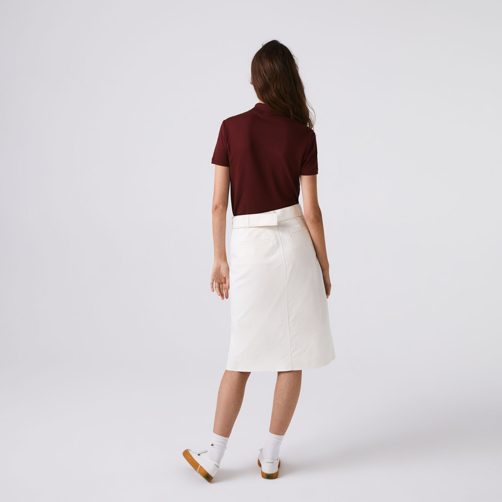 تيشيرت بولو L.12.D بقصة ضيقة من قماش بيتي بيكيه المطاطي