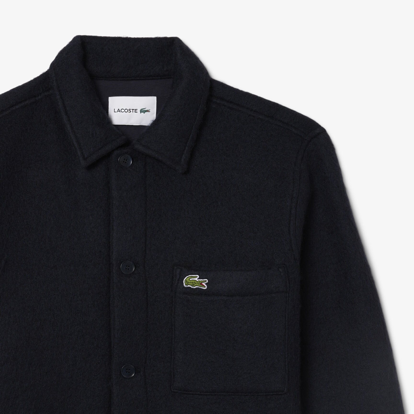 Wool Blend Felt Overshirt