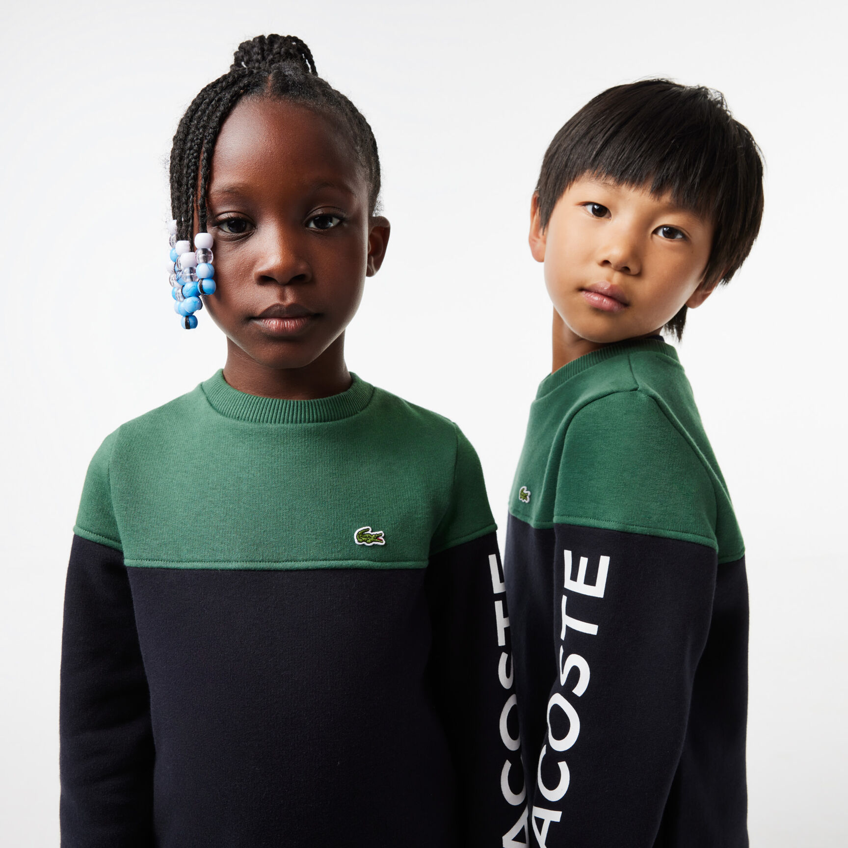 Kids' Colourblock Sweatshirt in Organic Cotton Fleece Kids' Colourblock Sweatshirt in Organic Cotton Fleece
