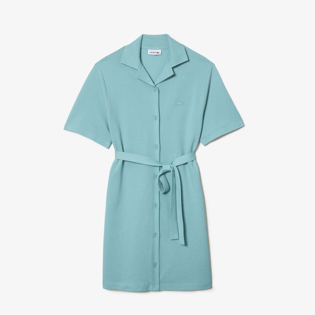 Women’s Lacoste Linen/Cotton Blend Belted Button Dress Women’s Lacoste Linen/Cotton Blend Belted Button Dress