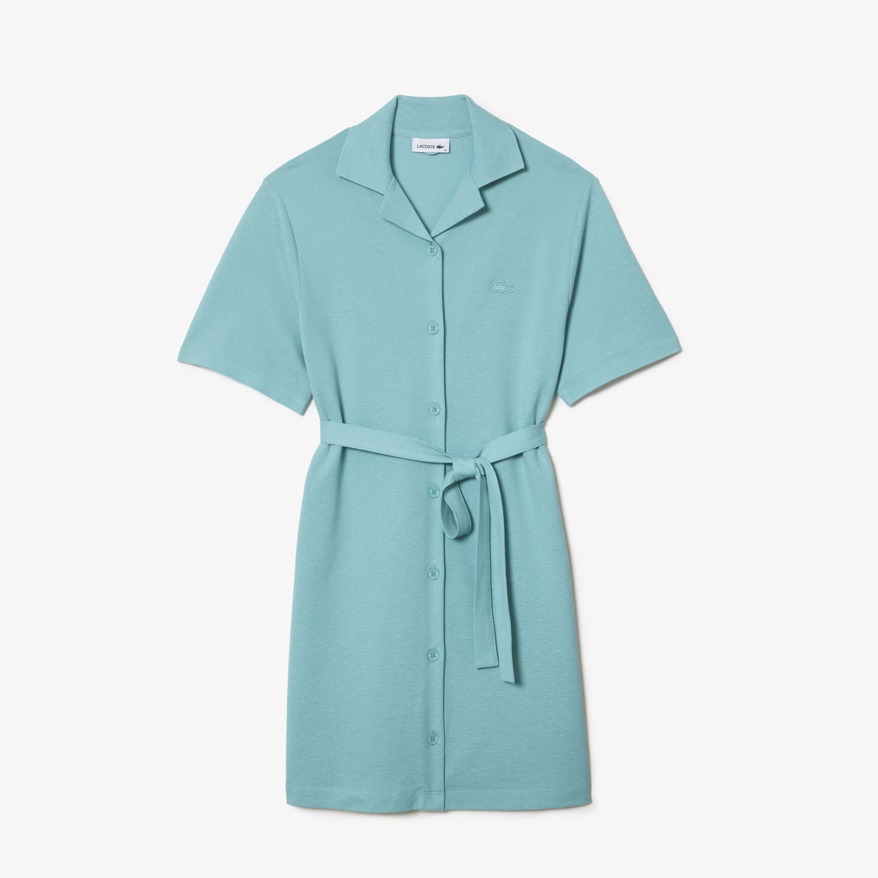 Women’s Lacoste Linen/Cotton Blend Belted Button Dress Women’s Lacoste Linen/Cotton Blend Belted Button Dress