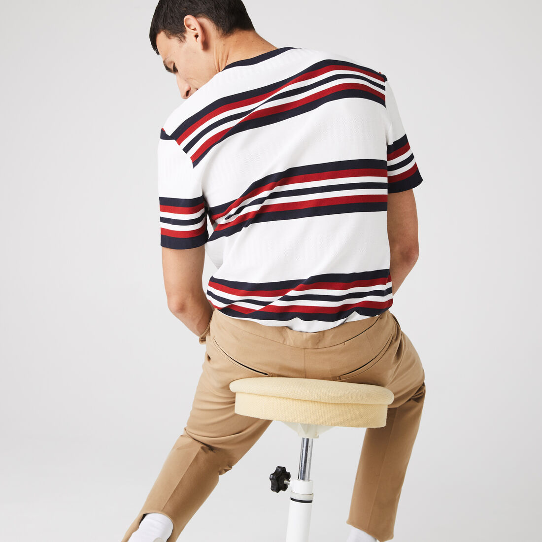 Men's Made in France Tricolour Striped Cotton T-Shirt Men's Made in France Tricolour Striped Cotton T-Shirt