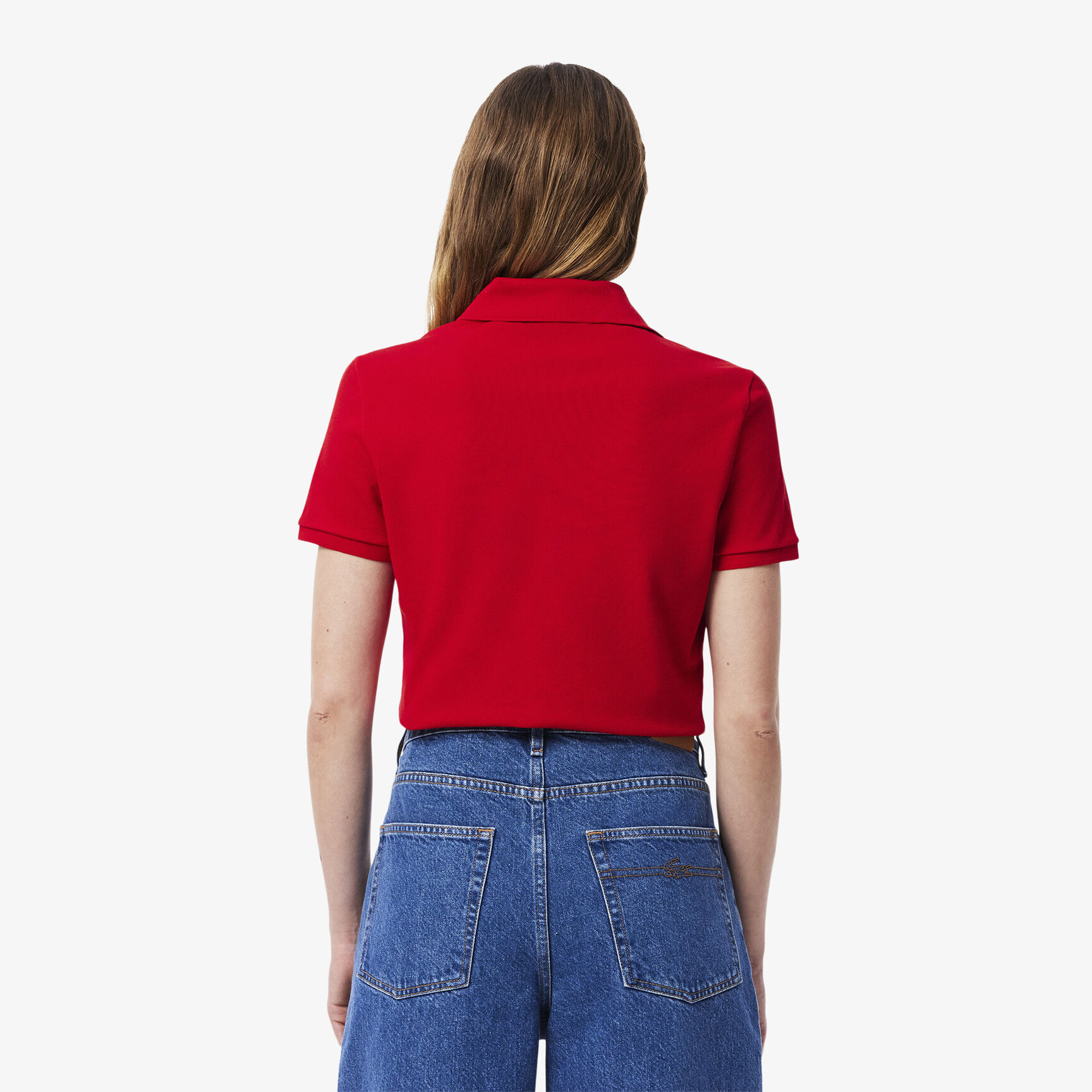 تيشيرت بولو L.12.D بقصة ضيقة من قماش بيتي بيكيه المطاطي تيشيرت بولو L.12.D بقصة ضيقة من قماش بيتي بيكيه المطاطي