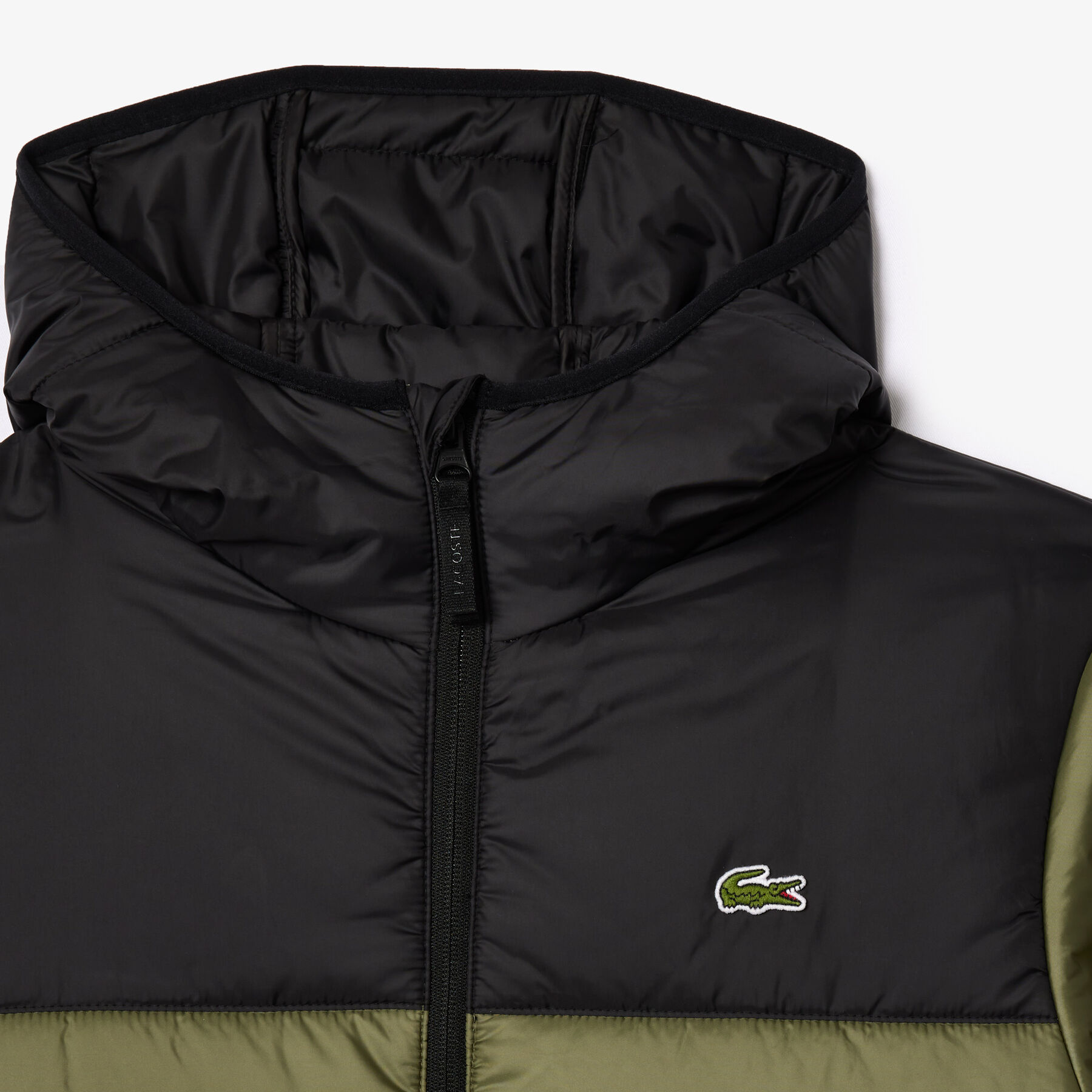 lacoste water repellent quilted puffed jacket
