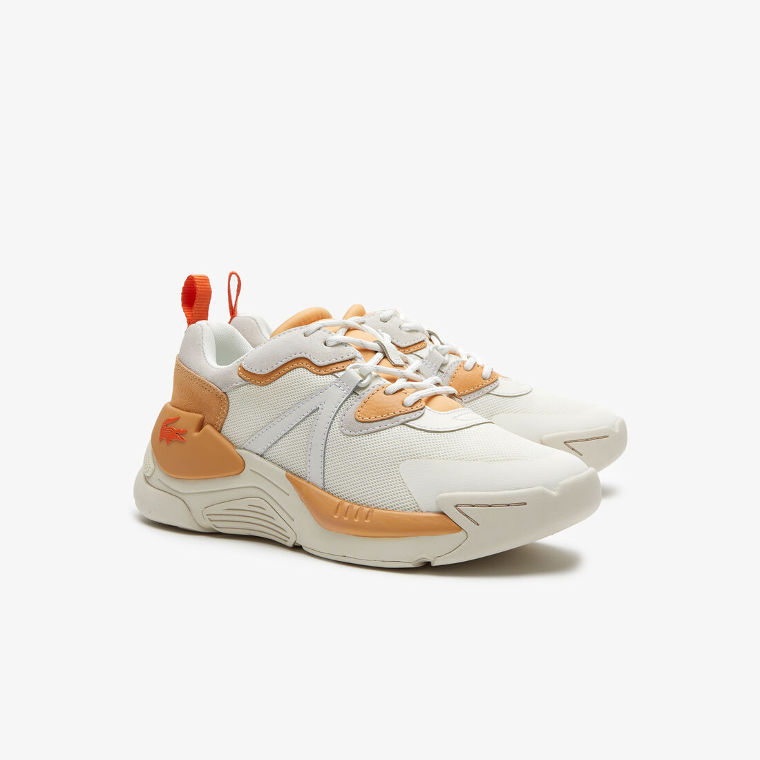 Women's Lacoste LW2 Xtra Leather Color-Pop Sneakers Women's Lacoste LW2 Xtra Leather Color-Pop Sneakers