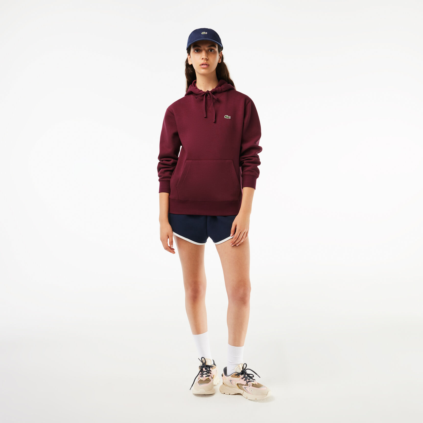 سويت شيرت لاكوست صوف بارز الملمس للنساء