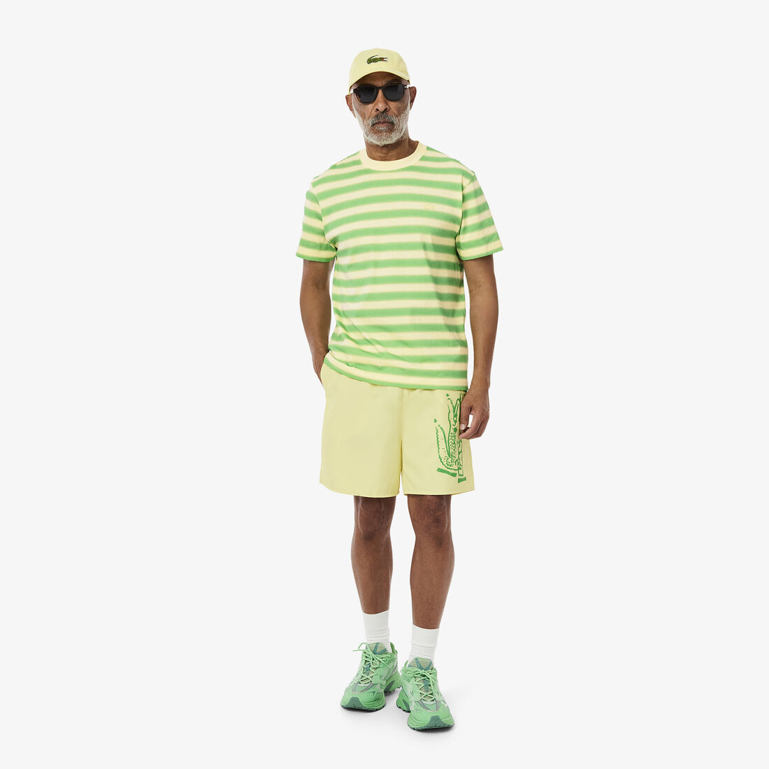 تي شيرت جيرسي بطبعة مخططة تي شيرت جيرسي بطبعة مخططة