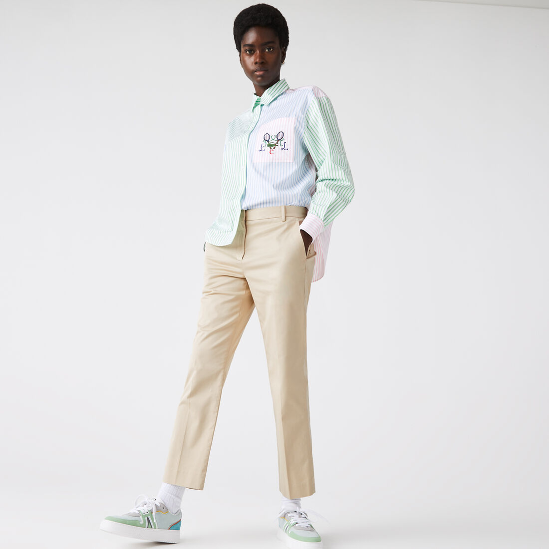 Women's New Classic Slim Fit Stretch Cotton Trousers