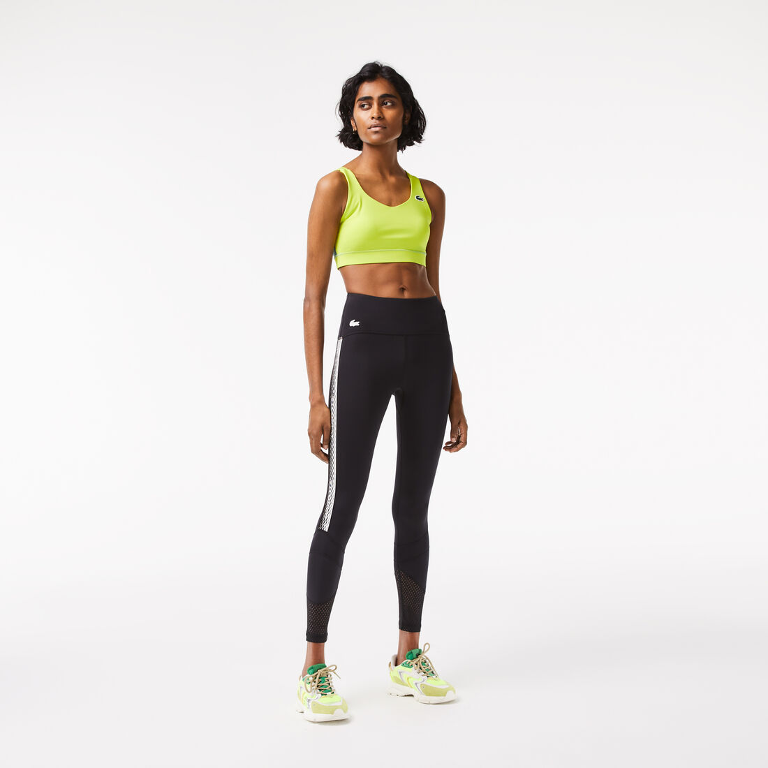 Women's Lacoste Sport Logo Stripe Leggings