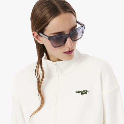 Relaxed Fit Zipped Badge Sweatshirt