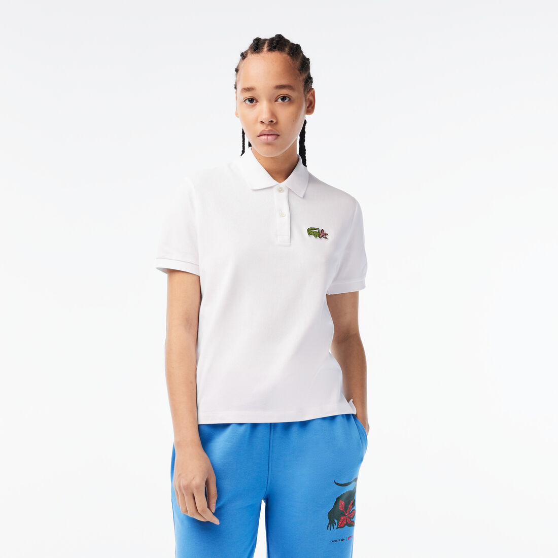 Women's Lacoste x Netflix Crocodile Show Print Polo Shirt