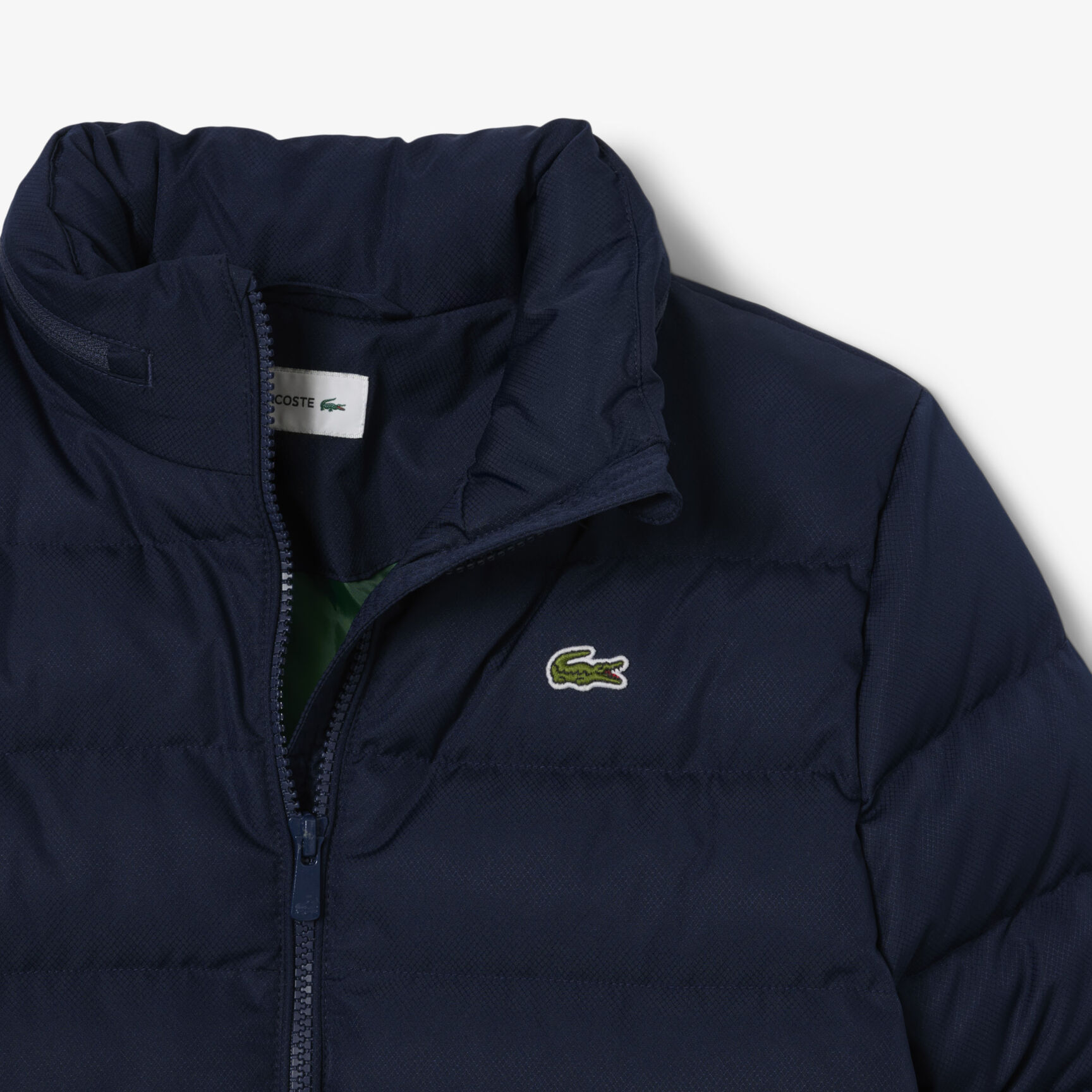 هودي منتفخ من التفتا بنمط ألماسي مع قبعة