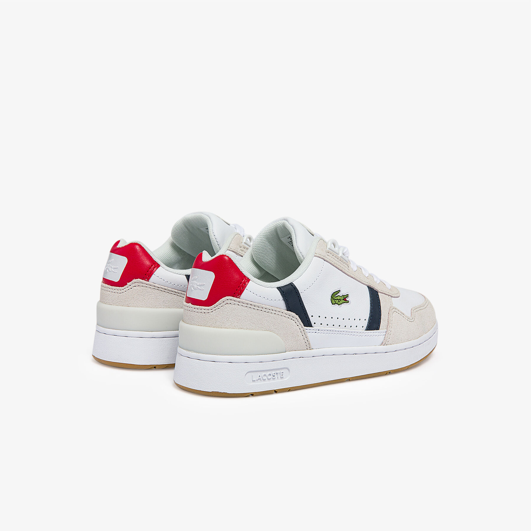 Women's T-Clip Tricolour Leather and Suede Trainers