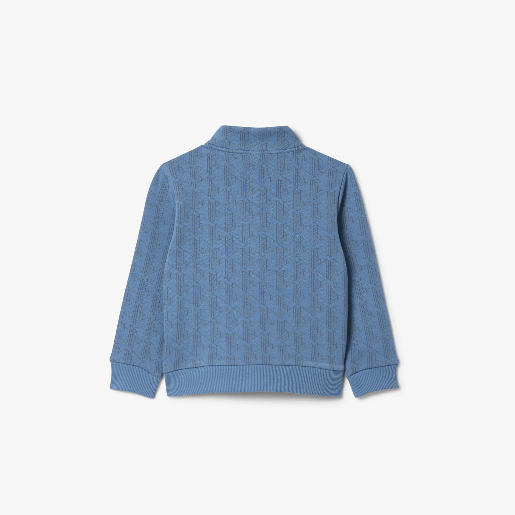 lacoste zipped monogram fleece hoodie