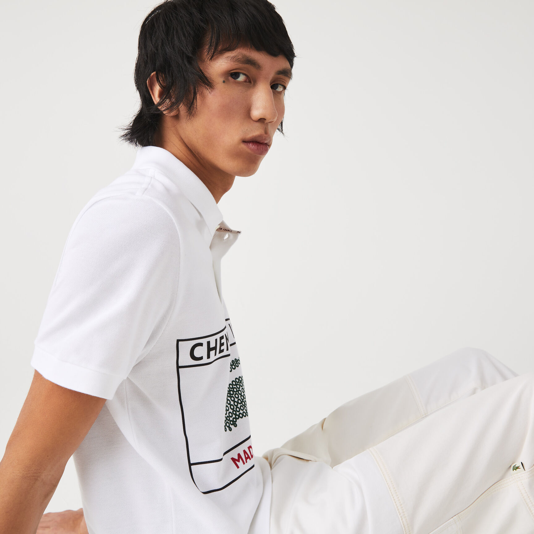 تيشيرت بولو لاكوست قطن عضوي بقصة عادية للرجال مجموعة Made in France تيشيرت بولو لاكوست قطن عضوي بقصة عادية للرجال مجموعة Made in France