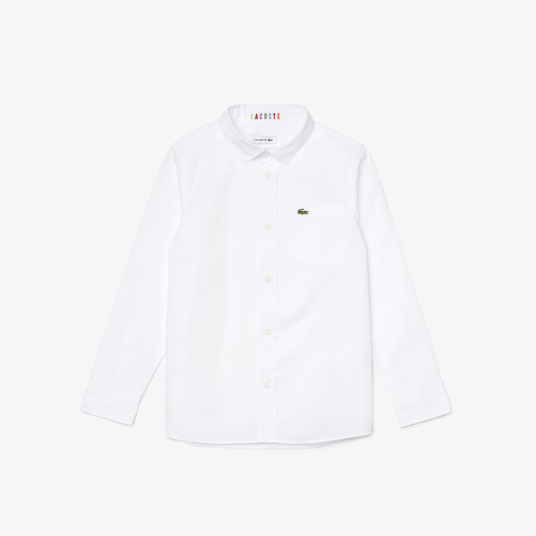 lacoste boys  pocket lightweight cotton shirt