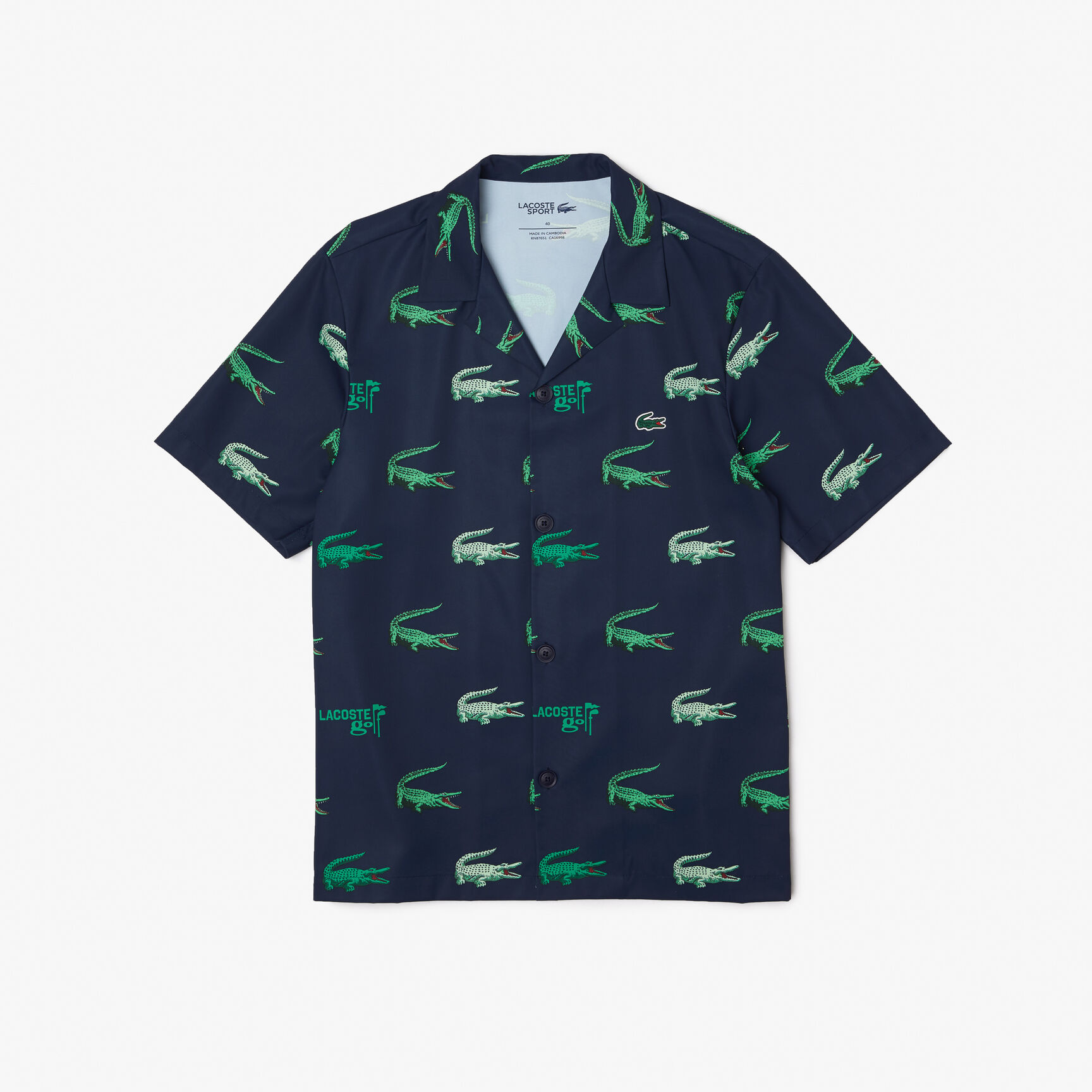 Men's Lacoste Golf Printed Short-Sleeved Shirt Men's Lacoste Golf Printed Short-Sleeved Shirt