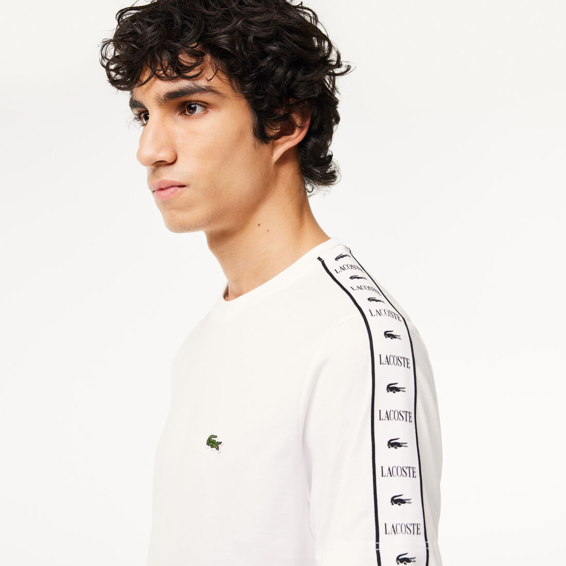 Cotton Jersey Logo Stripe T-shirt Cotton Jersey Logo Stripe T-shirt