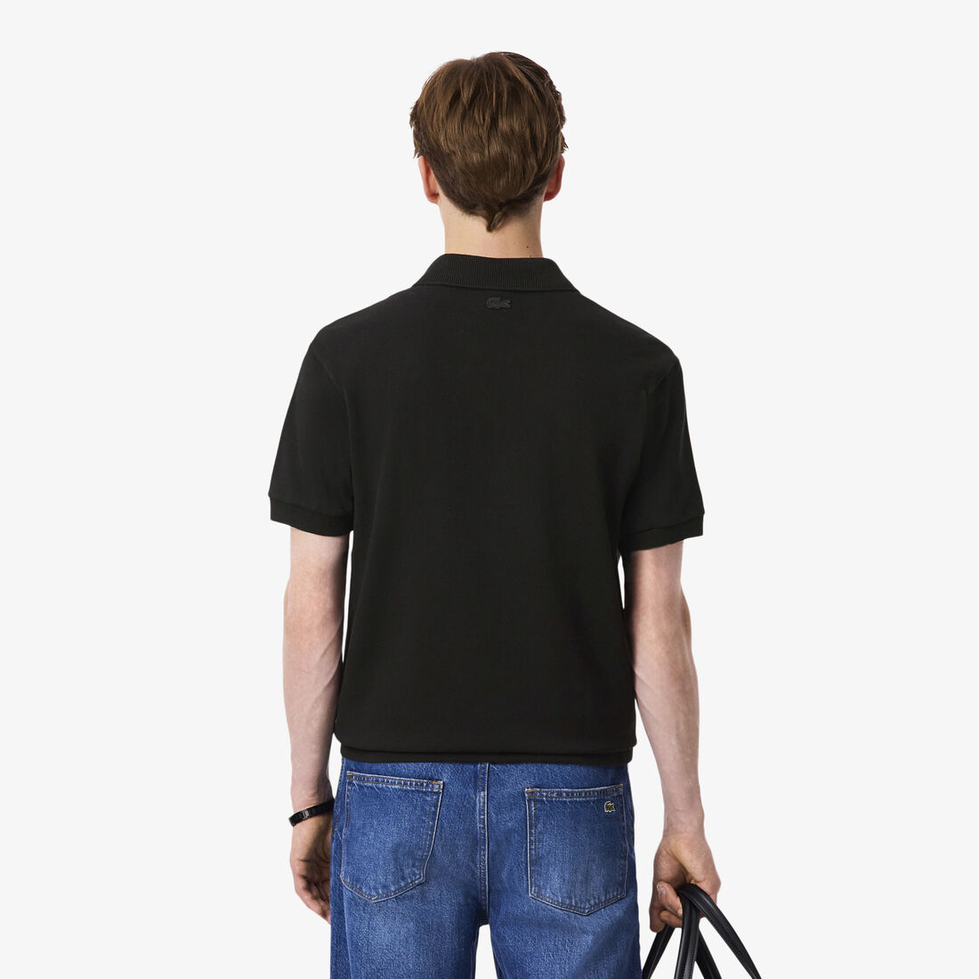 Classic Fit Diamante Crocodile Pique Polo Shirt Classic Fit Diamante Crocodile Pique Polo Shirt