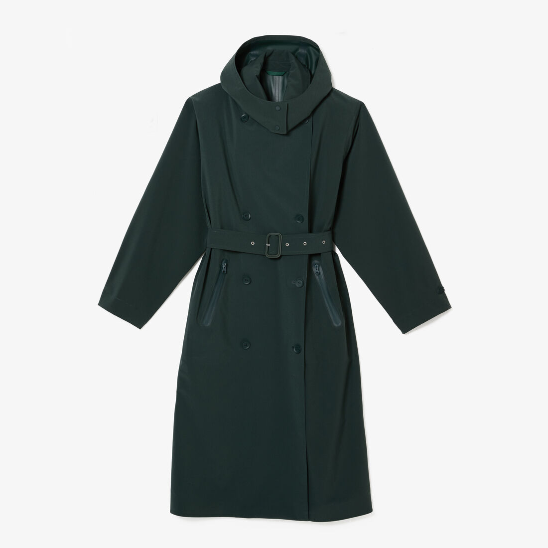 Women's Lacoste Two-Ply Piqué Oversised Trench Coat
