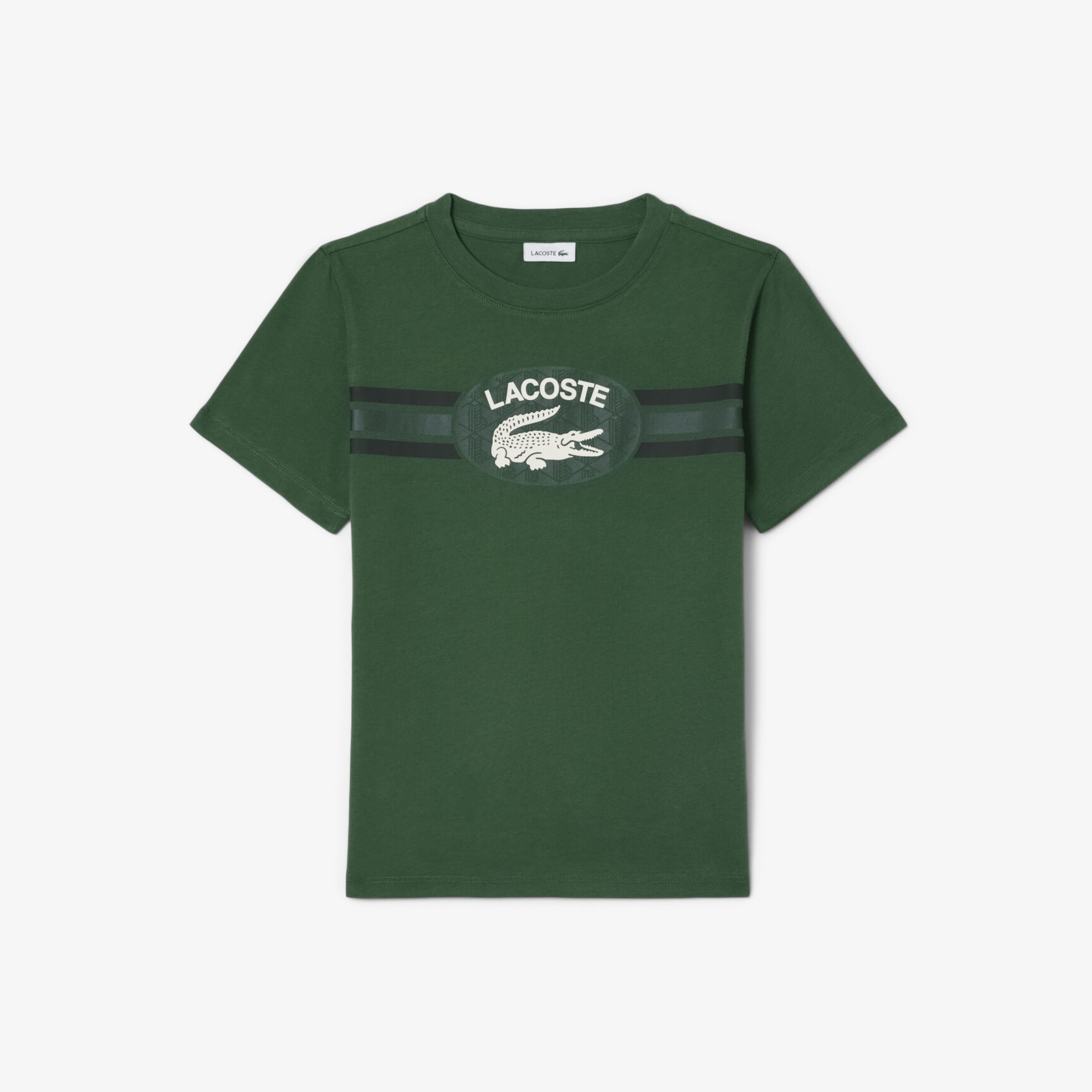 تي شيرت قطني بطبعة مونوغرام تي شيرت قطني بطبعة مونوغرام