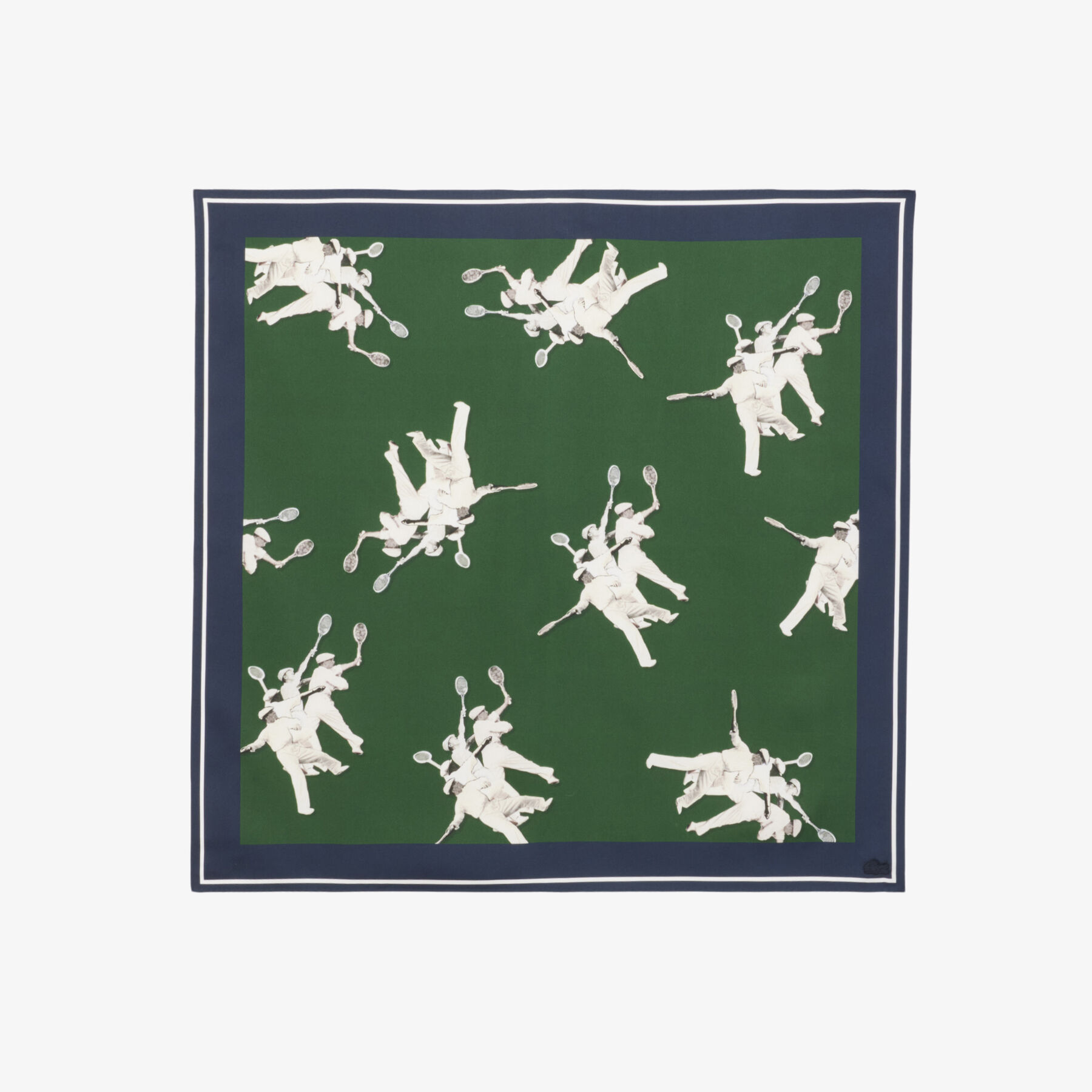 lacoste lightweight printed silk scarf