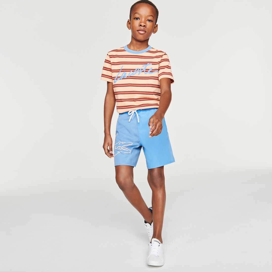 شورت سباحة للأولاد ثنائي اللون وطباعة التمساح شورت سباحة للأولاد ثنائي اللون وطباعة التمساح