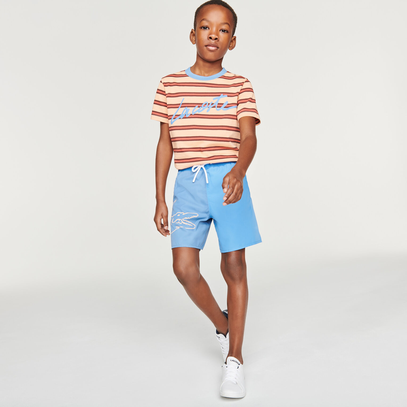 شورت سباحة للأولاد ثنائي اللون وطباعة التمساح شورت سباحة للأولاد ثنائي اللون وطباعة التمساح